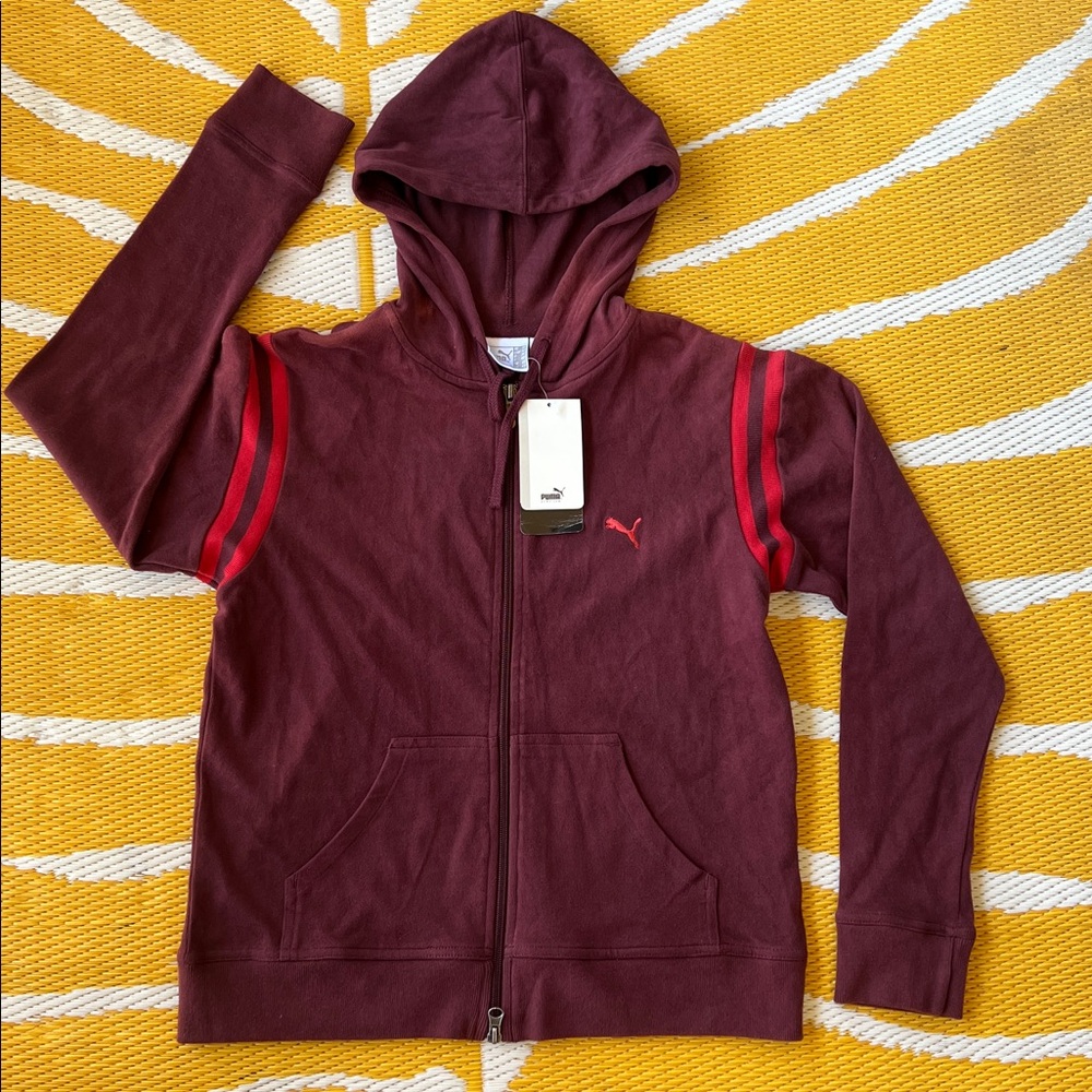 Puma Full Zip Hoodie Zip Hoodie Decadent Chocolate-Pompie Size Medium NWT